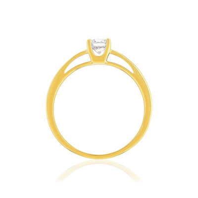 Solitaire or 750 jaune diamant HP1 0.4 carat