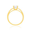 Solitaire or 750 jaune diamant HP1 0.8 carat - vue V2