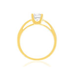 Solitaire or 750 jaune diamant HP1 0.8 carat - vue 2