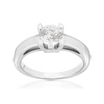 Solitaire or 750 blanc diamant HP1 1 carat - vue 1
