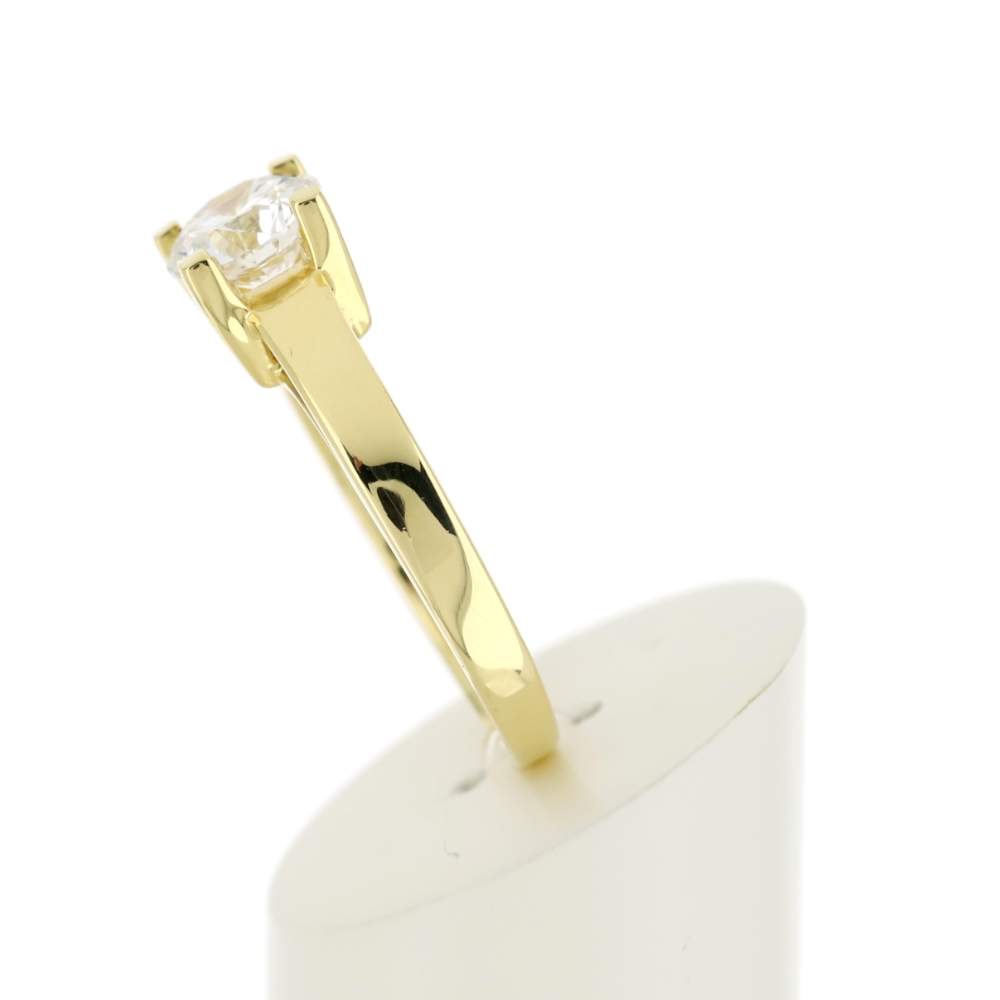Solitaire or 750 jaune diamant HP1 1 carat - vue 6