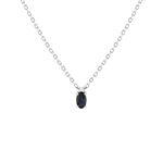 Collier argent 925 saphir 0.33 carat et zirconias 42cm - vue 1