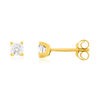 Boucles d'oreilles or 750 jaune diamant HP1 0,4 carat - vue V1