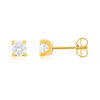 Boucles d'oreilles or 750 jaune diamant HP1 0,8 carat - vue V1