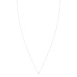 Collier solitaire or 750 blanc diamant HP1 0.2 carat 42cm - vue 2