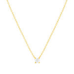 Collier solitaire or 750 jaune diamant HP1 0.2 carat 42cm - vue 4