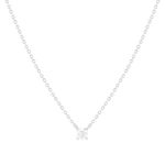 Collier solitaire or 750 blanc diamant HP1 0.3 carat 42cm - vue 1
