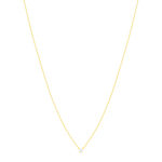 Collier solitaire or 750 jaune diamant HP1 0.3 carat 42cm - vue 1