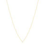 Collier solitaire or 750 jaune diamant HP1 0.3 carat 42cm