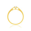 Solitaire or 750 jaune diamant HP1 0.1 carat - vue V2