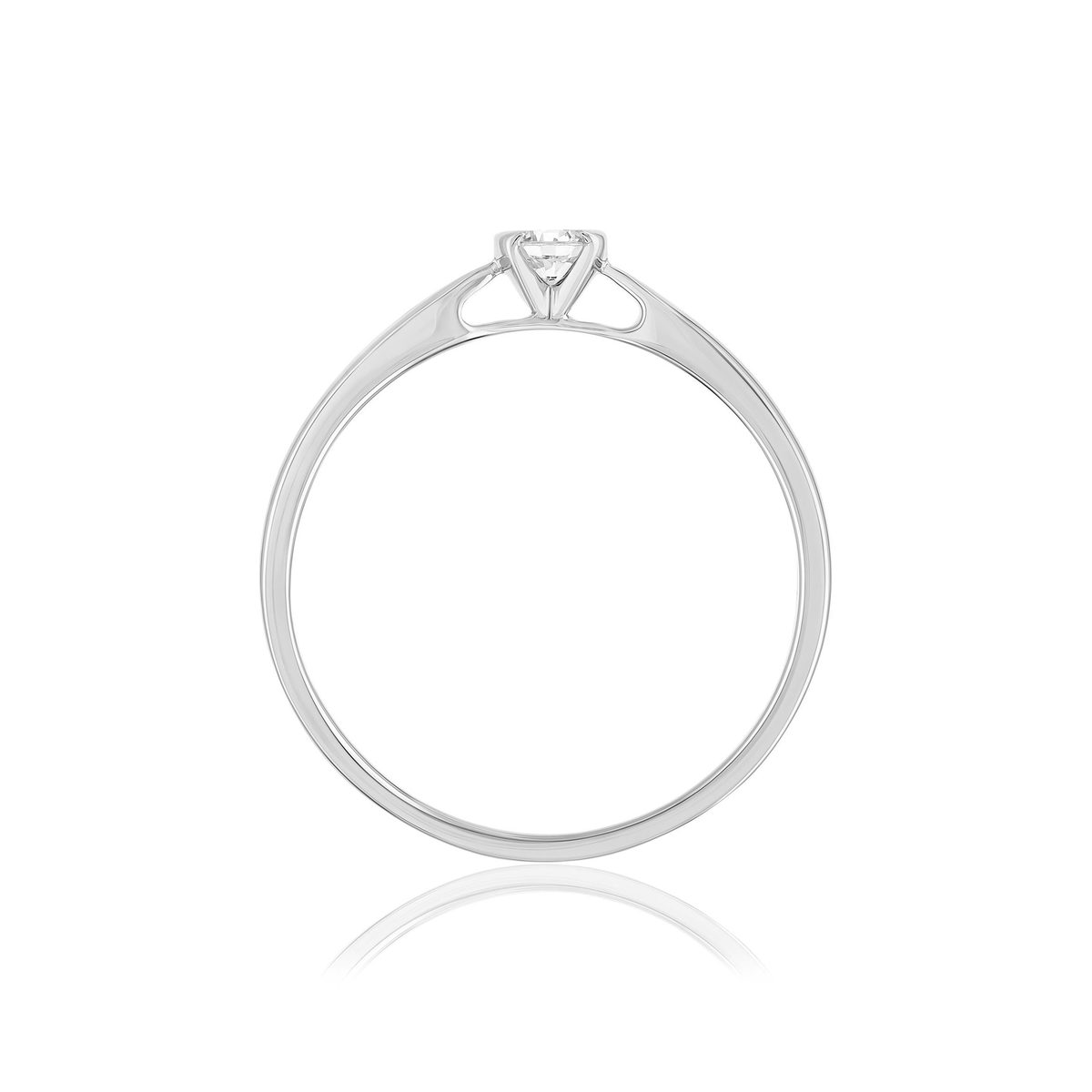 Solitaire or 750 blanc diamant HP1 0.15 carat - vue 2