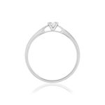 Solitaire or 750 blanc diamant HP1 0.15 carat - vue 2
