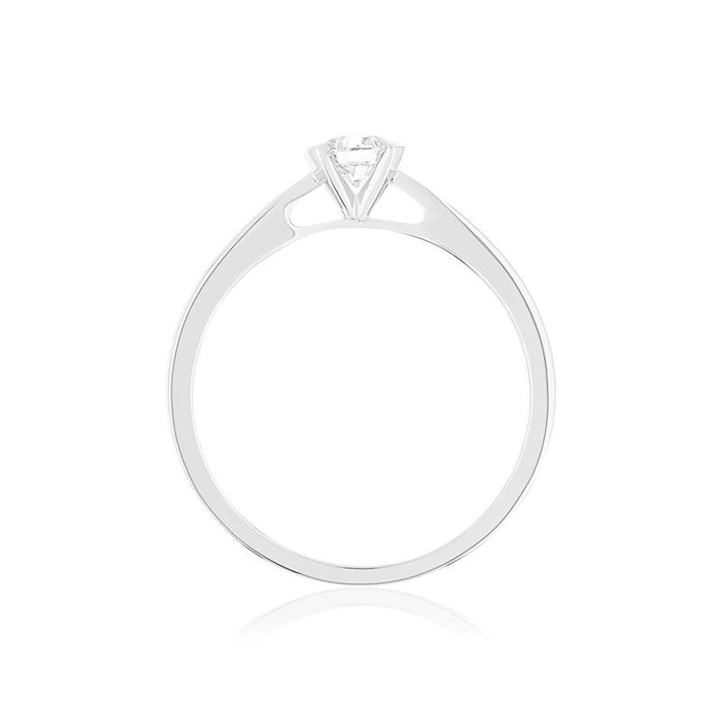 Solitaire or 750 blanc diamant HP1 0.2 carat - vue 2