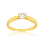Solitaire or 750 jaune diamant HP1 0.2 carat - vue 1