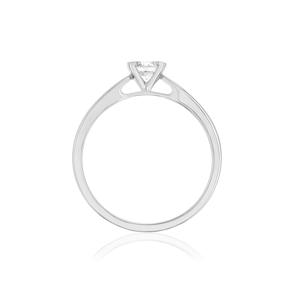 Solitaire or 750 blanc diamant HP1 0.25 carat - vue 2