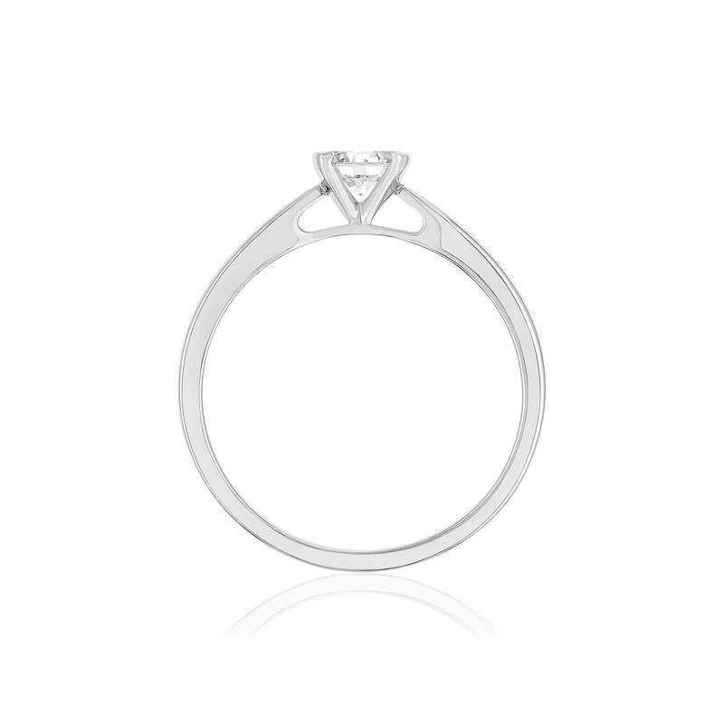 Solitaire or 750 blanc diamant HP1 0.25 carat - vue 2