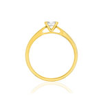 Solitaire or 750 jaune diamant HP1 0.25 carat - vue 2