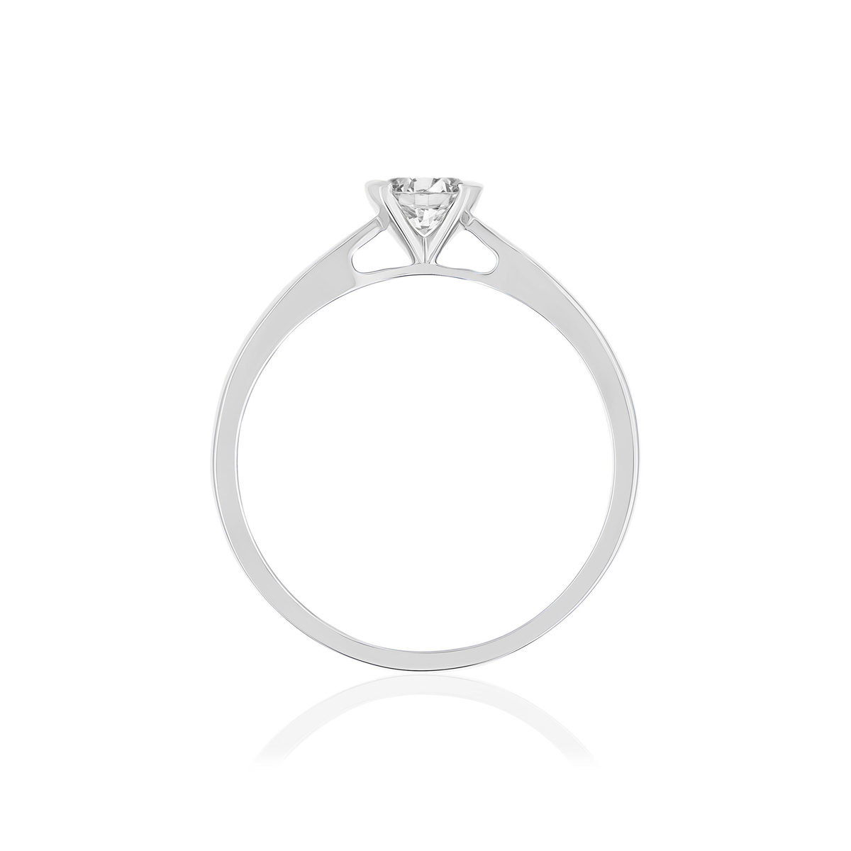 750 white gold solitaire with 0.3 carat HP1 diamond - view 2