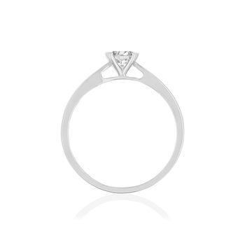 Solitaire or 750 blanc diamant HP1 0.3 carat