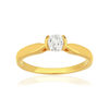 Solitaire or 750 jaune diamant HP1 0.3 carat - vue V1
