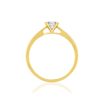 Solitaire or 750 jaune diamant HP1 0.3 carat