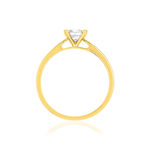 Solitaire or 750 jaune diamant HP1 0.4 carat - vue 2