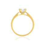 Solitaire or 750 jaune diamant HP1 0.5 carat - vue 2