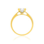 Solitaire or 750 jaune diamant HP1 0,7 carat - vue 2