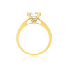 Solitaire or 750 jaune diamant HP1 1 carat - vue V2