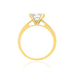 Solitaire or 750 jaune diamant HP1 1 carat - vue 2