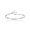 Solitaire or 750 blanc diamant HSI 0.1 carat - vue V1