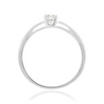 Solitaire or 750 blanc diamant HSI 0.2 carat - vue 2