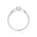 Solitaire gold 750 white diamond HSI 0.25 carat - view 2
