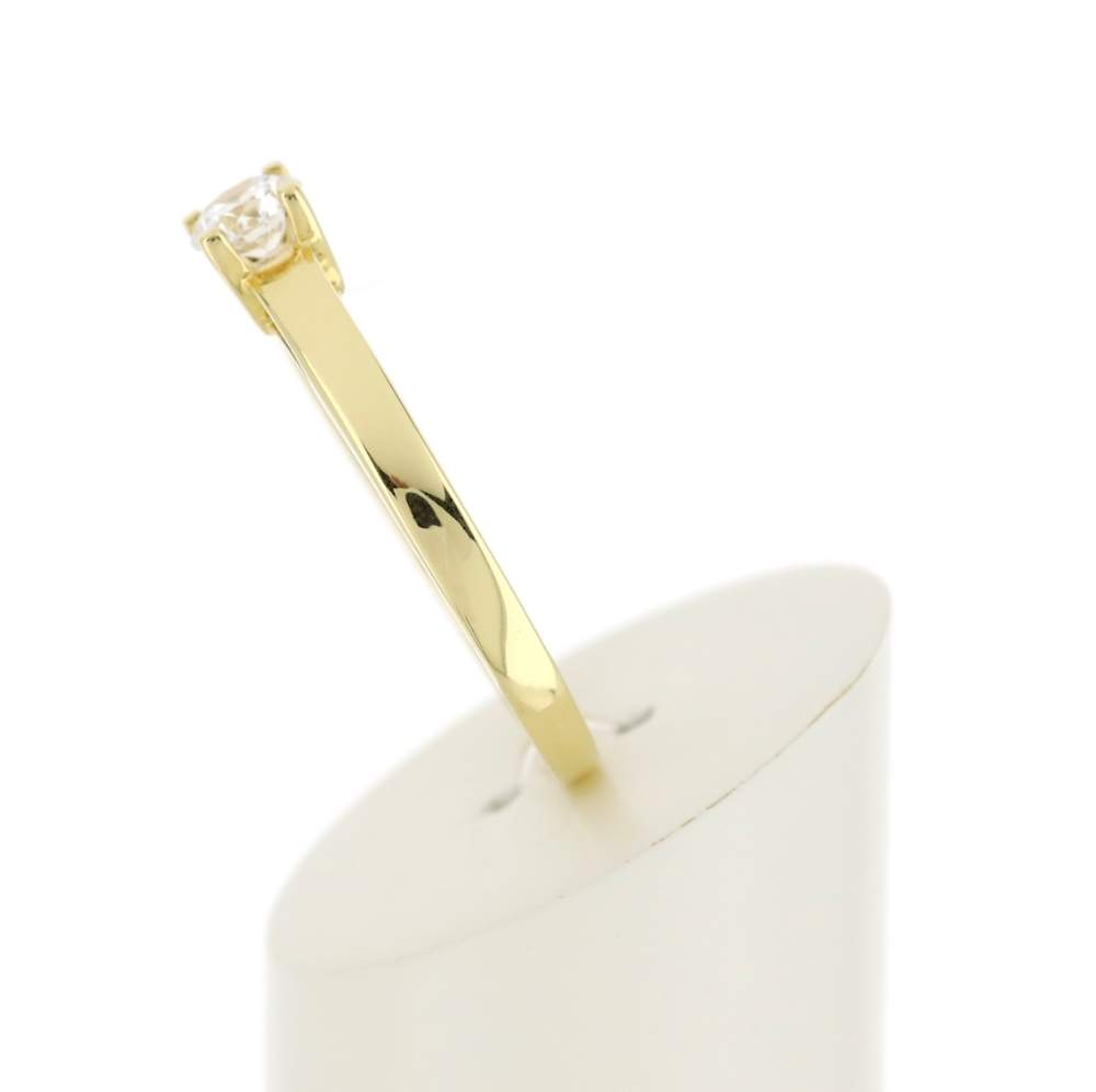Solitaire or 750 jaune diamant HSI 0.25 carat - vue 6