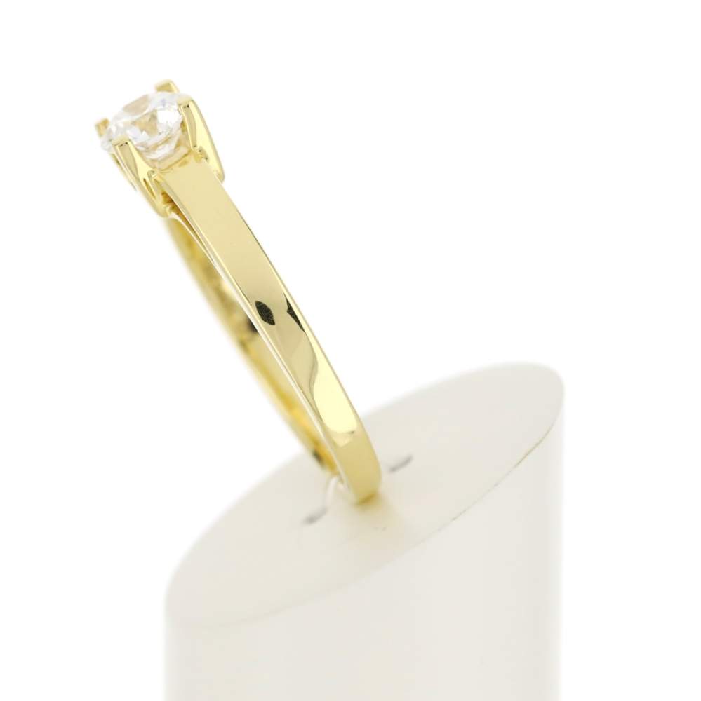 Solitaire or 750 jaune diamant HSI 0.5 carat - vue 6