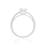 Solitaire or 750 blanc diamant HSI 0.7 carat - vue 2