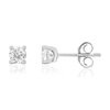 Boucles d'oreilles or 750 blanc diamant HSI 0,5 carat - vue V1