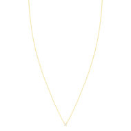 Collier solitaire or 750 jaune diamant HSI 0.2 carat 42cm