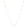 Collier solitaire or 750 jaune diamant HSI 0.25 carat 42cm - vue V2
