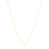 Collier solitaire or 750 jaune diamant HSI 0.3 carat 42cm - vue V1