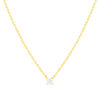 Collier solitaire or 750 jaune diamant HSI 0.3 carat 42cm - vue V4