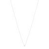 Collier solitaire or 750 blanc diamant HSI 0.4 carat 42cm - vue V1