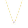 Collier solitaire or 750 jaune diamant HSI 0.4 carat 42cm - vue V5
