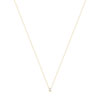Collier solitaire or 750 jaune diamant HSI 0.5 carat 42cm - vue V2