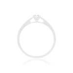 Solitaire or 750 blanc diamant HSI 0.1 carat - vue 2