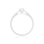 Solitaire or 750 blanc diamant HSI 0.2 carat - vue 2