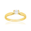 Solitaire or 750 jaune diamant HSI 0.25 carat - vue V1