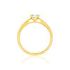 Solitaire or 750 jaune diamant HSI 0.25 carat - vue V2