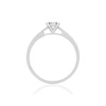 Solitaire or 750 blanc diamant HSI 0.3 carat - vue 2
