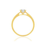 Solitaire or 750 jaune diamant HSI 0.3 carat - vue 2